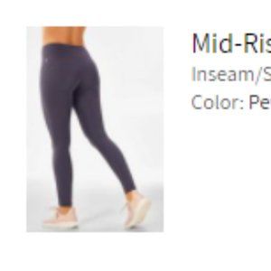 Fabletics Mid Rise PureLuxe Legging, Size Small  Regular (27")